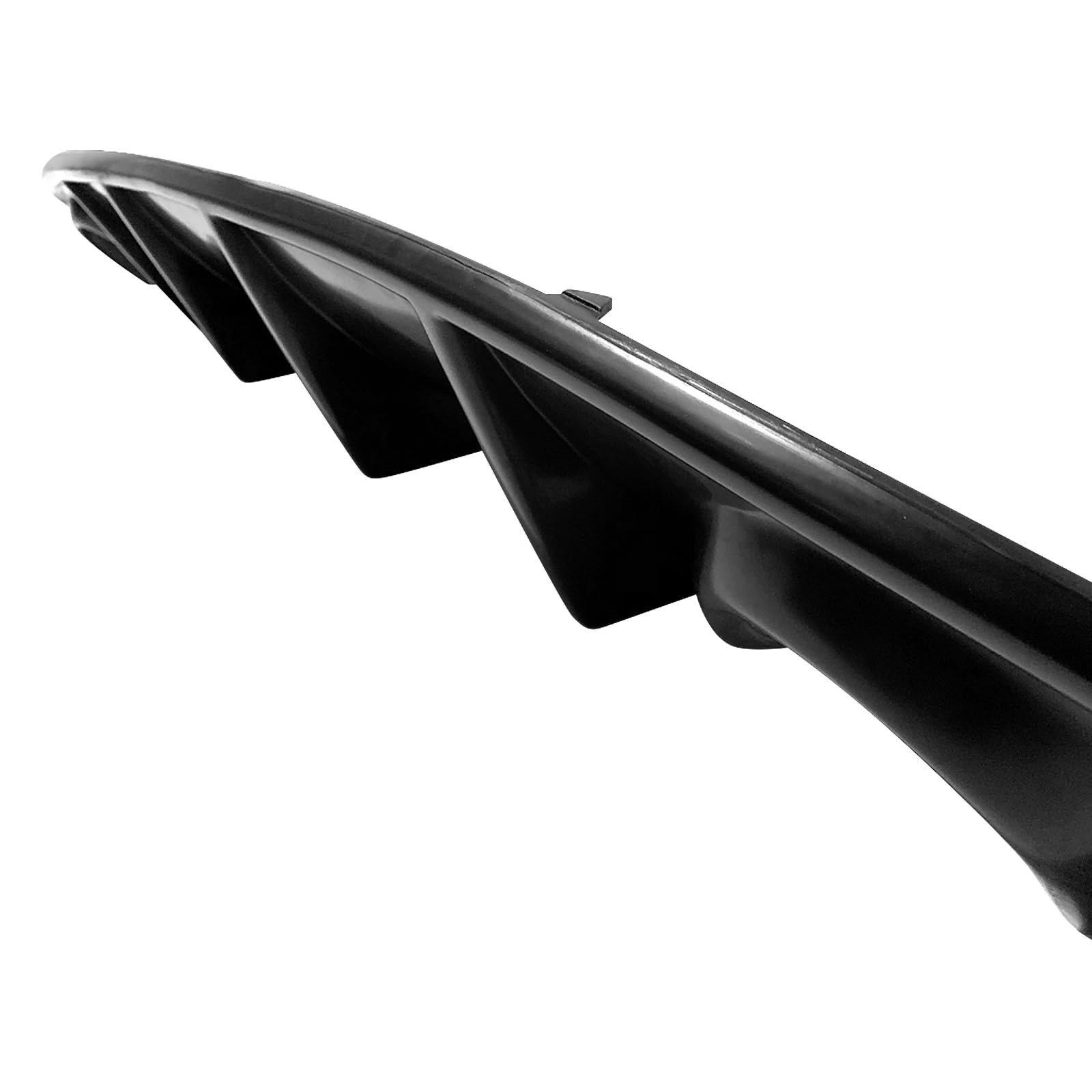 IKON MOTORSPORTS Rear Diffuser for 2015-2020 Dodge Charger SRT Scat Pack | MDP Style Unpainted Black PU Shark Fin Rear Bumper Valance Spoiler | Performance Air Dam Chin Splitter Molding (1-Piece) | Enhances Aerodynamics & Sporty Look for Street Racing & Car Shows