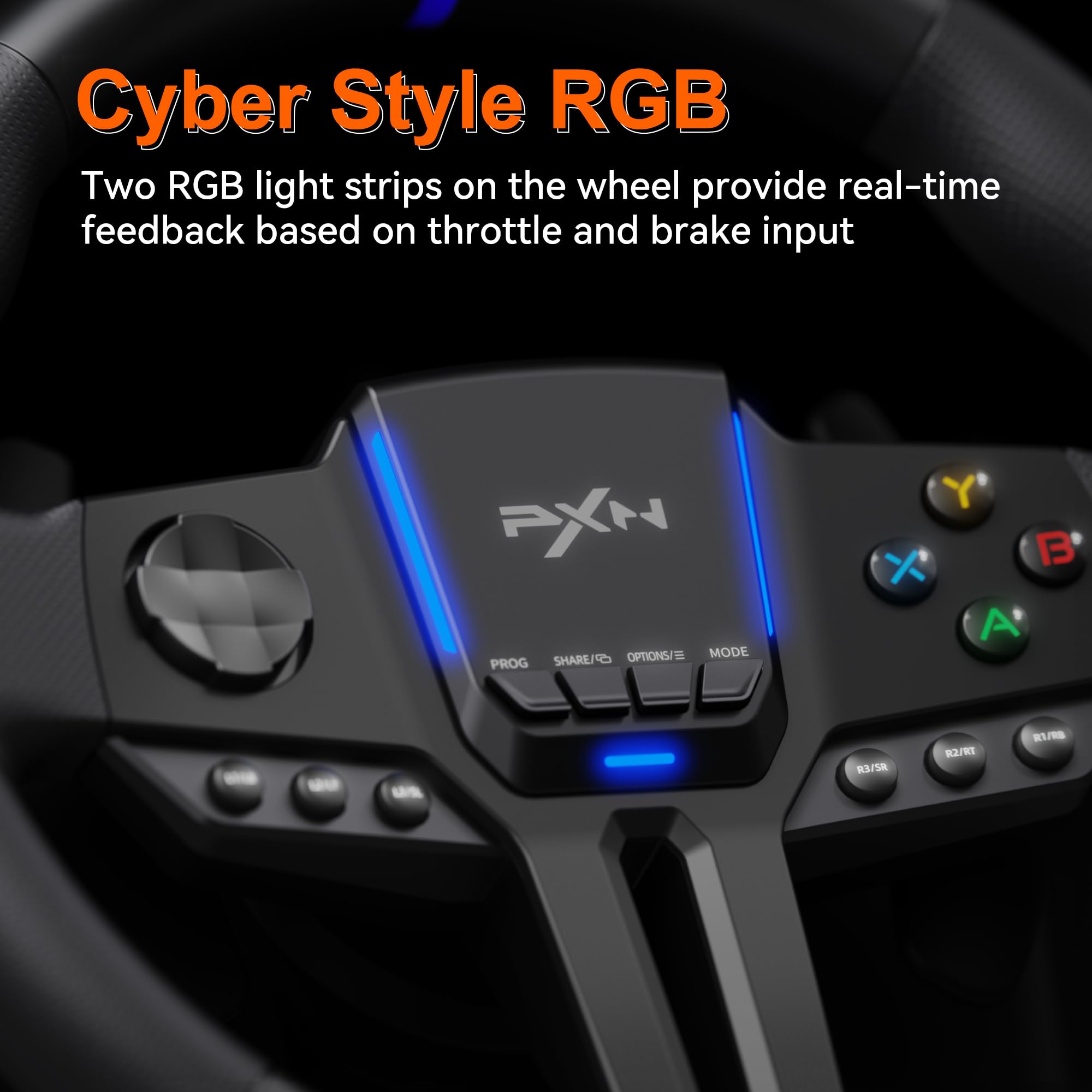 PXN V900 GEN2 Universal USB Racing Wheel - 270/900 Degree Adjustable Steering Wheel with Pedals for PS3, PS4, Xbox One, Xbox Series X/S, Nintendo Switch & Android TV - Perfect for Racing Simulators & Gaming Setups