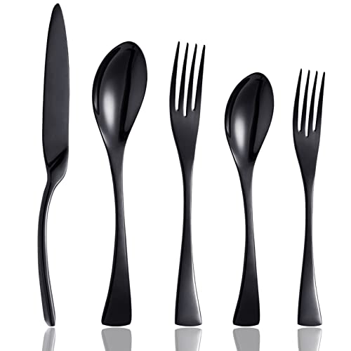 Black 20 Pieces Flatware Set