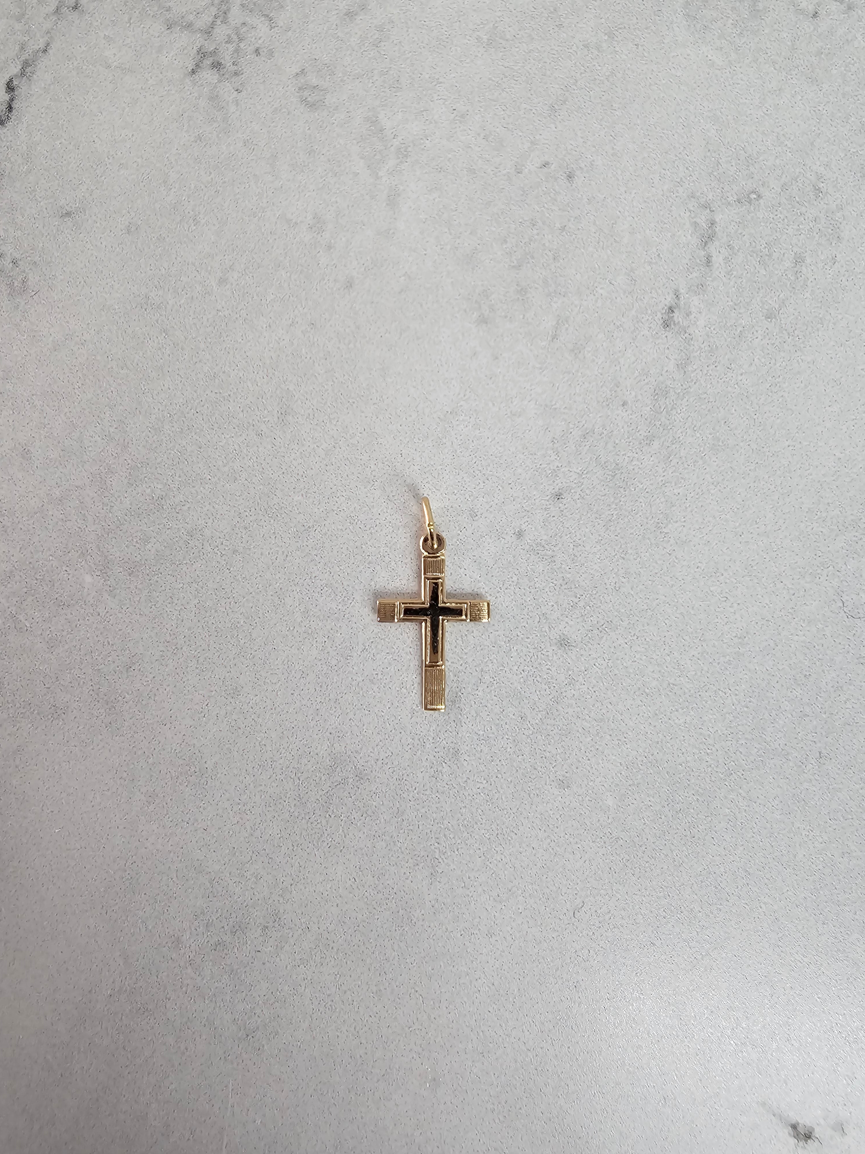 14K Yellow Gold Small Cross Pendant - Elegant Religious Jewelry for Women, Perfect for Gifts, Baptism, Weddings & Everyday Wear