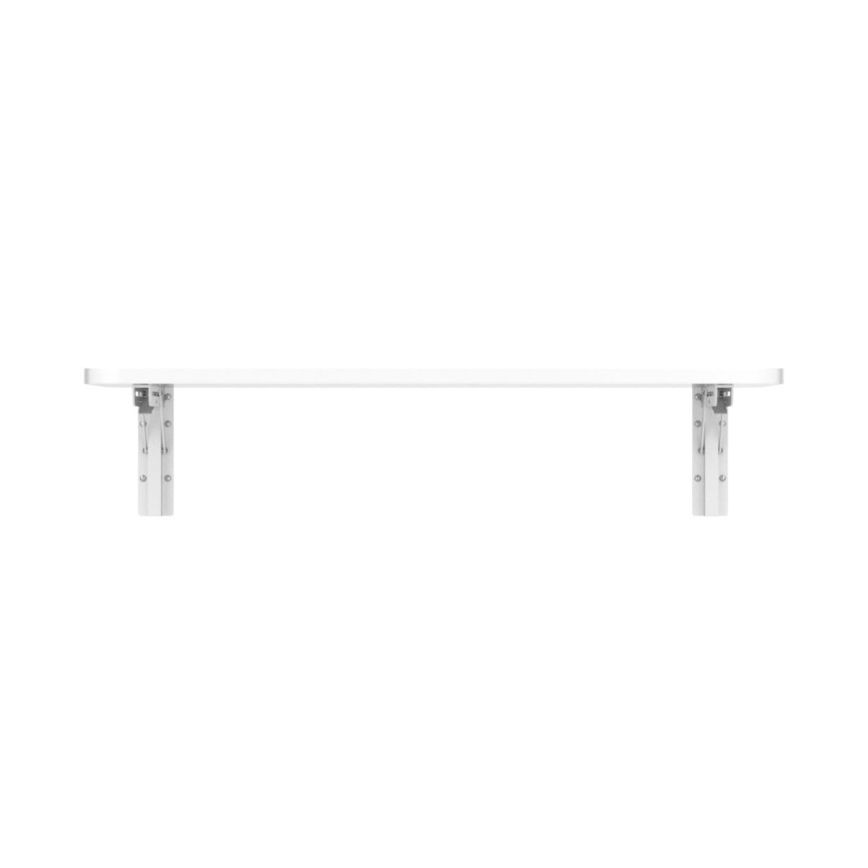 Space-Saving Wall-Mounted Folding Table - Classic White, 35.4
