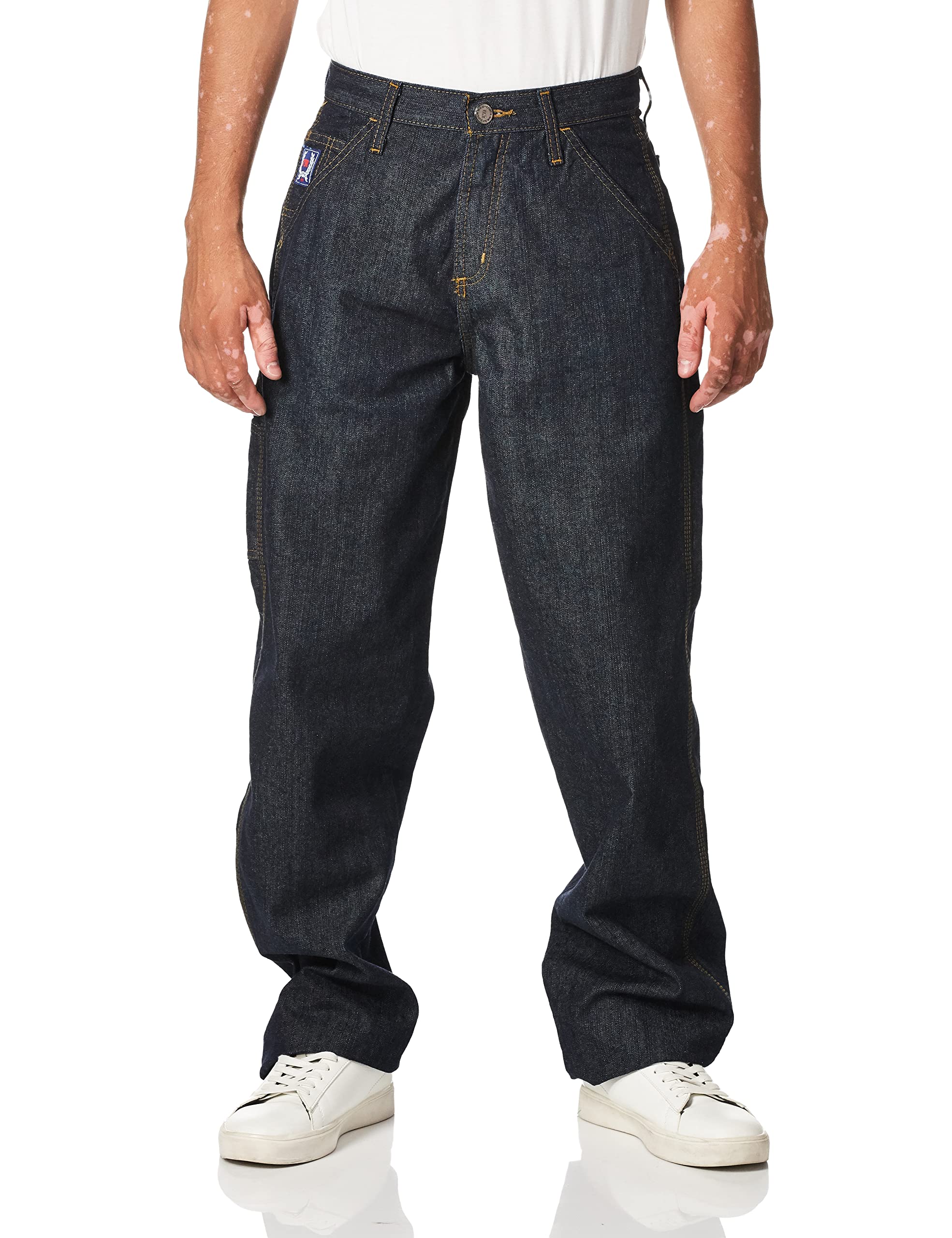 Cinch Men's FR Blue Label Carpenter Loose Fit Jeans - Durable Work Pants for Construction, Carpentry & Outdoor Activities