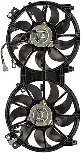 APDTY 731564 Dual Radiator & AC Condenser Cooling Fan Assembly Replacement for Select Vehicles - Perfect for Overheating Prevention & AC Performance