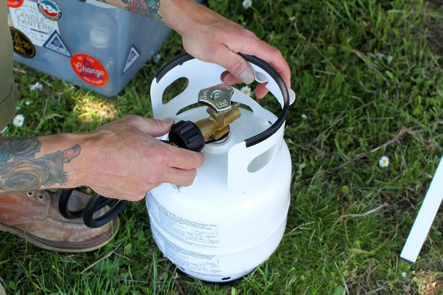 Ignik Outdoors 10 lb Propane Gas Growler Tank - Portable Fuel Canister for Camping, Grilling & Outdoor Cooking