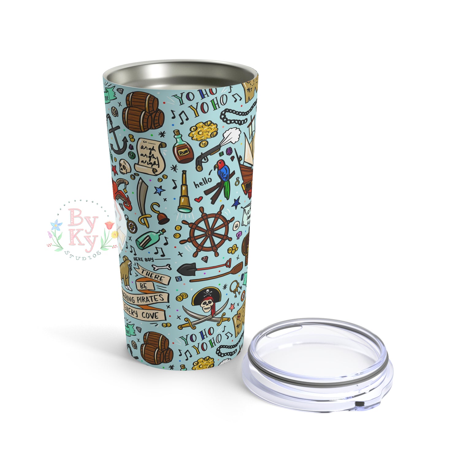 Pirates of the Caribbean 20oz Stainless Steel Tumbler with Lid and Straw - Insulated Cup for Hot & Cold Drinks - Perfect for Disney Fans, Movie Lovers, and Office Use