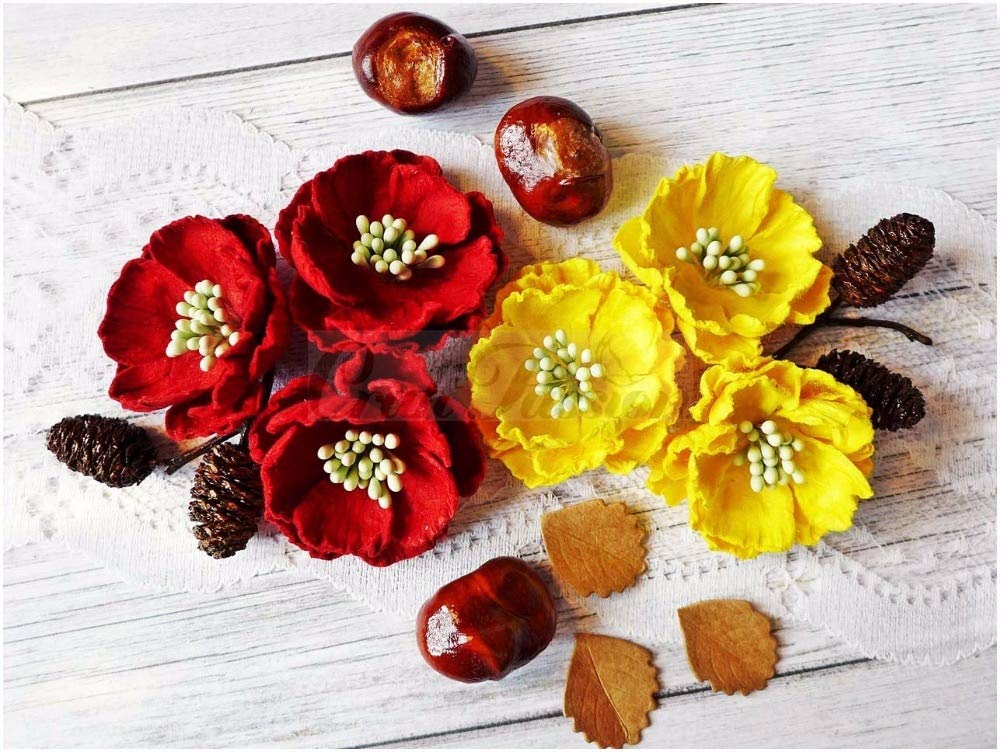 Flowers Metal Cutting Dies for DIY Scrapbooking - Artist Craft Stencils, Paper Punch Molds & Knife Blades - Perfect for Card Making, Journaling, and Home Decor Projects