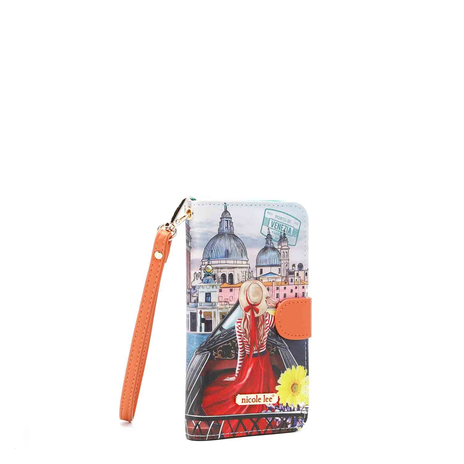 NL Signature Phone Case with Wallet Wristlet - Slim Protective Cover with Card Holder & Wrist Strap for iPhone & Samsung - Perfect for Travel, Shopping & Everyday Use