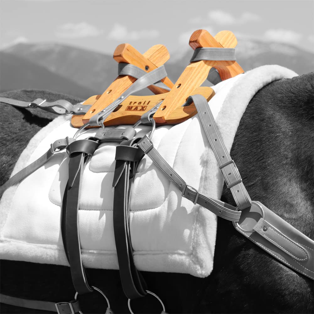 **TrailMax Solid Oak Sawbuck Pack Saddle Tree (Tehama Style) – Heavy Duty Oak Pack Saddle for Horses & Mules – Durable Wooden Sawbuck for Backpacking, Hunting & Outdoor Adventures**