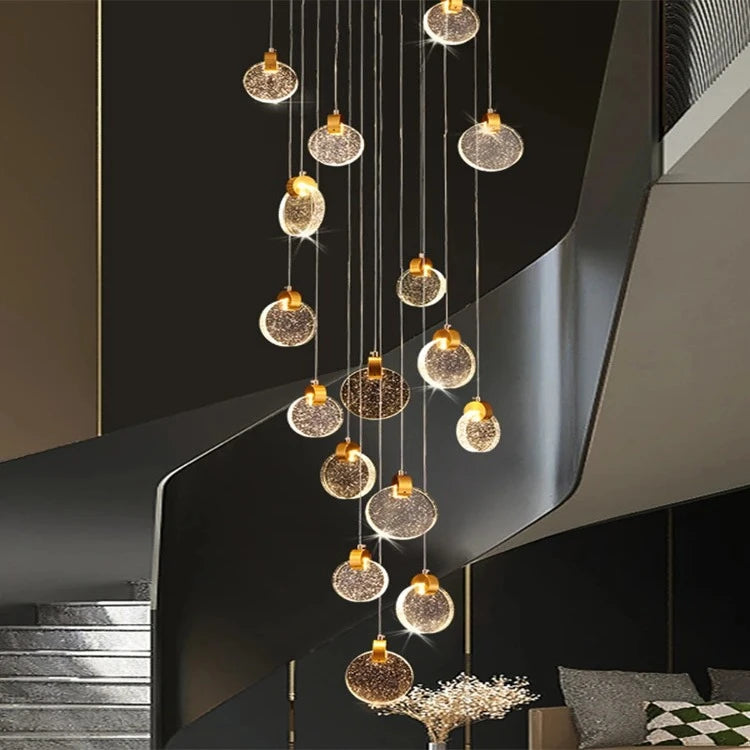 Modern Crystal LED Chandelier - Elegant Ceiling Light Fixture with Dimmable Lights for Dining Room, Bedroom, Living Room Decor