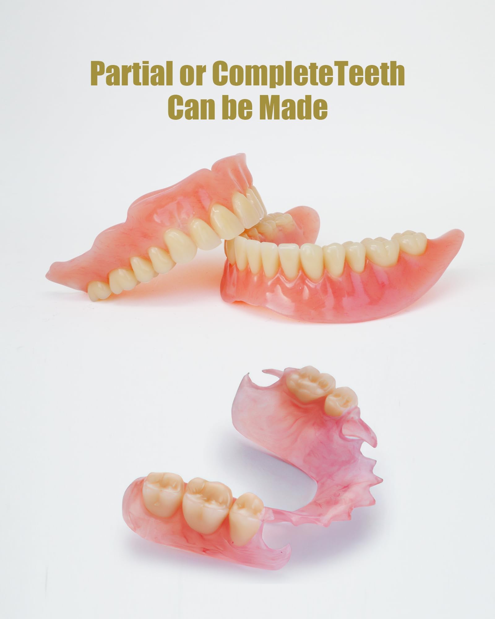 DIY Denture Kit - Top & Bottom Fake Teeth for Temporary Use | Easy & Convenient Solution for Missing Teeth | Perfect for Costumes, Cosplay, Dental Emergencies & Daily Wear