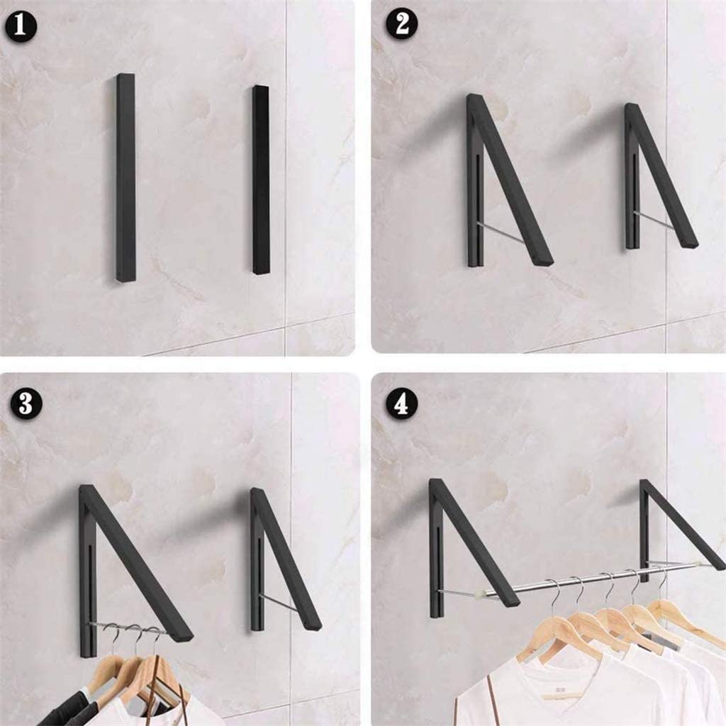 Retractable Wall Mounted Clothes Rack - Aluminum Alloy Drying Hanger for Laundry Room