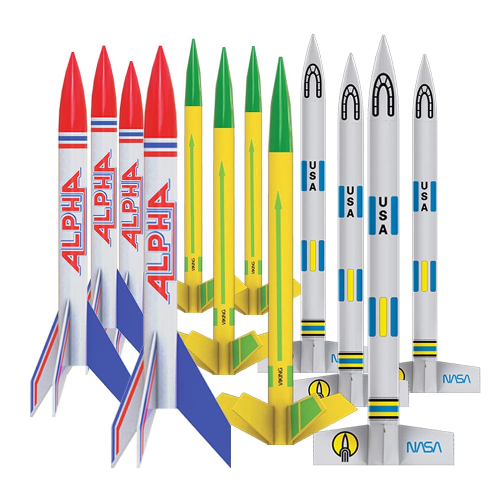 Estes AVG Rocket Bulk Pack (Pack of 12) - Model 47776017535 - High-Performance Model Rockets for STEM Education & Outdoor Hobby Launching