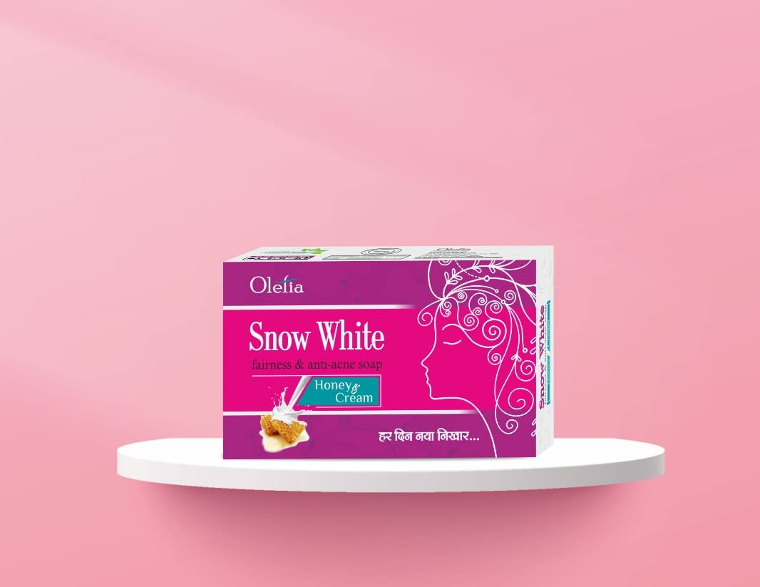 Snow White Anti-Acne & Brightening Soap Bar - Reduces Blemishes, Dark Circles & Signs of Aging | Vegan, Cruelty-Free Skincare | Perfect for Daily Face Cleansing & Glowing Complexion
