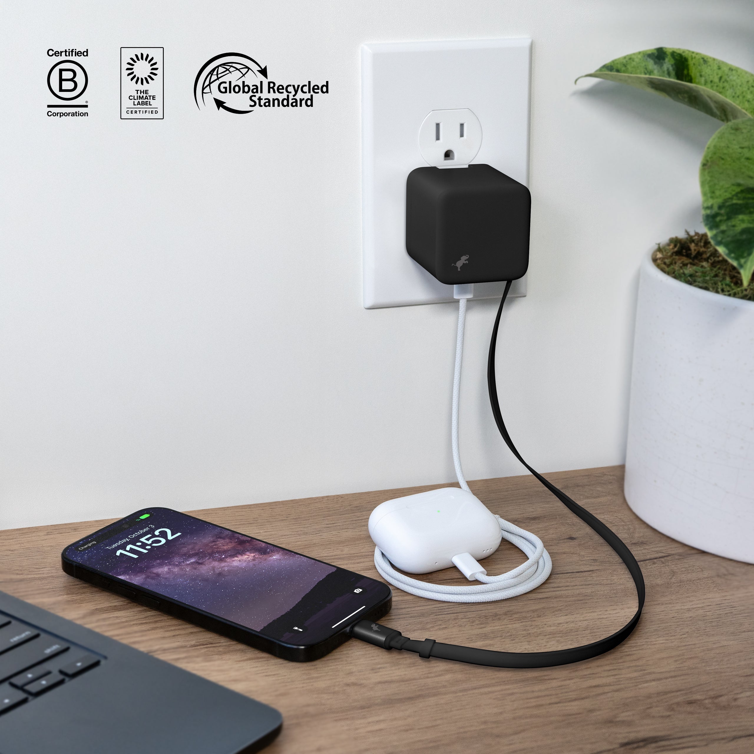 65W Fast Wall Charger with GaN Technology - Compact & Powerful USB-C PD Charger for iPhone, Samsung, MacBook - Perfect for Travel, Home & Office Use