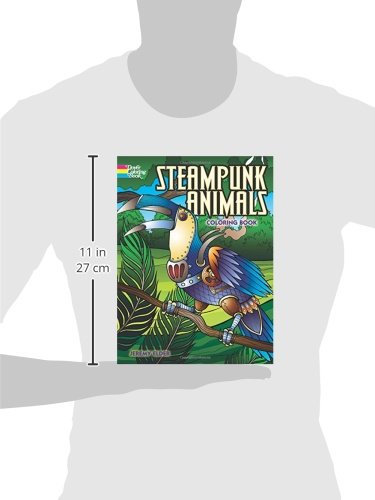 Steampunk Animals Coloring Book for Adults & Teens - 50+ Intricate Designs, Stress Relief & Creativity - Perfect for Relaxation, Art Therapy & Gifts | Dover Animal Coloring Books