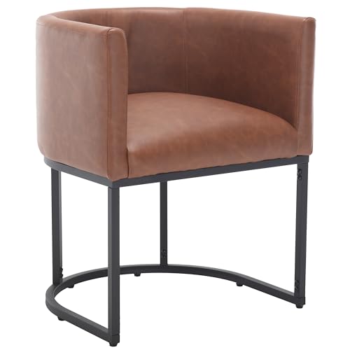 Brown Pu Leather, Black Legs