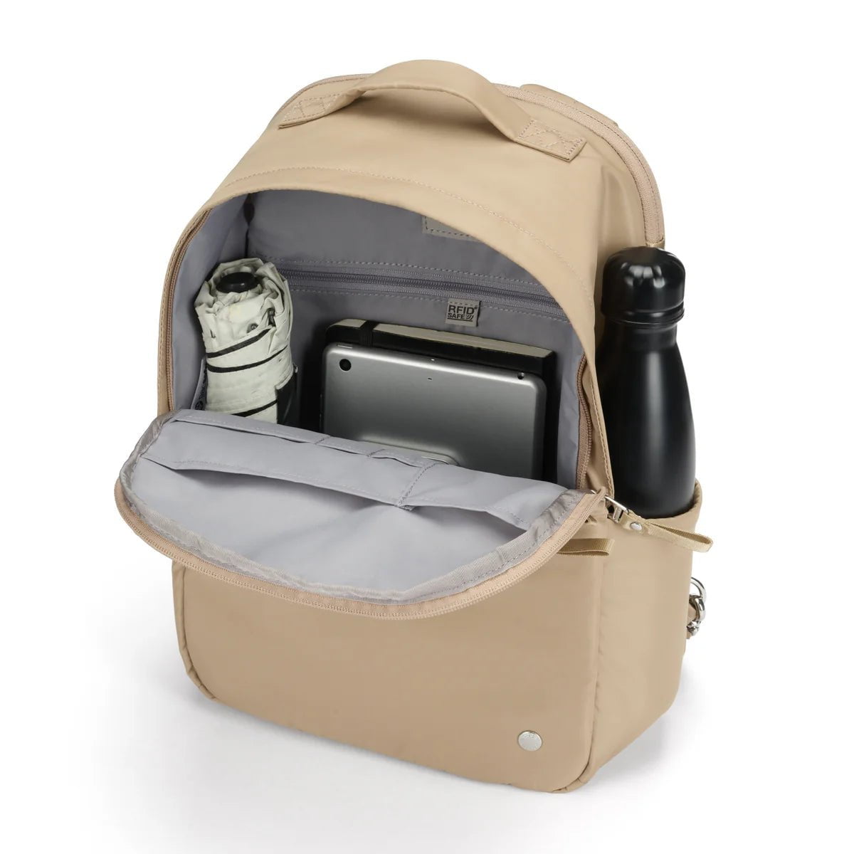 Pacsafe W 10L Anti-Theft Backpack - Secure Travel Daypack for Commuters, Students & Tourists - RFID Protection & Cut-Resistant Straps for Urban Safety
