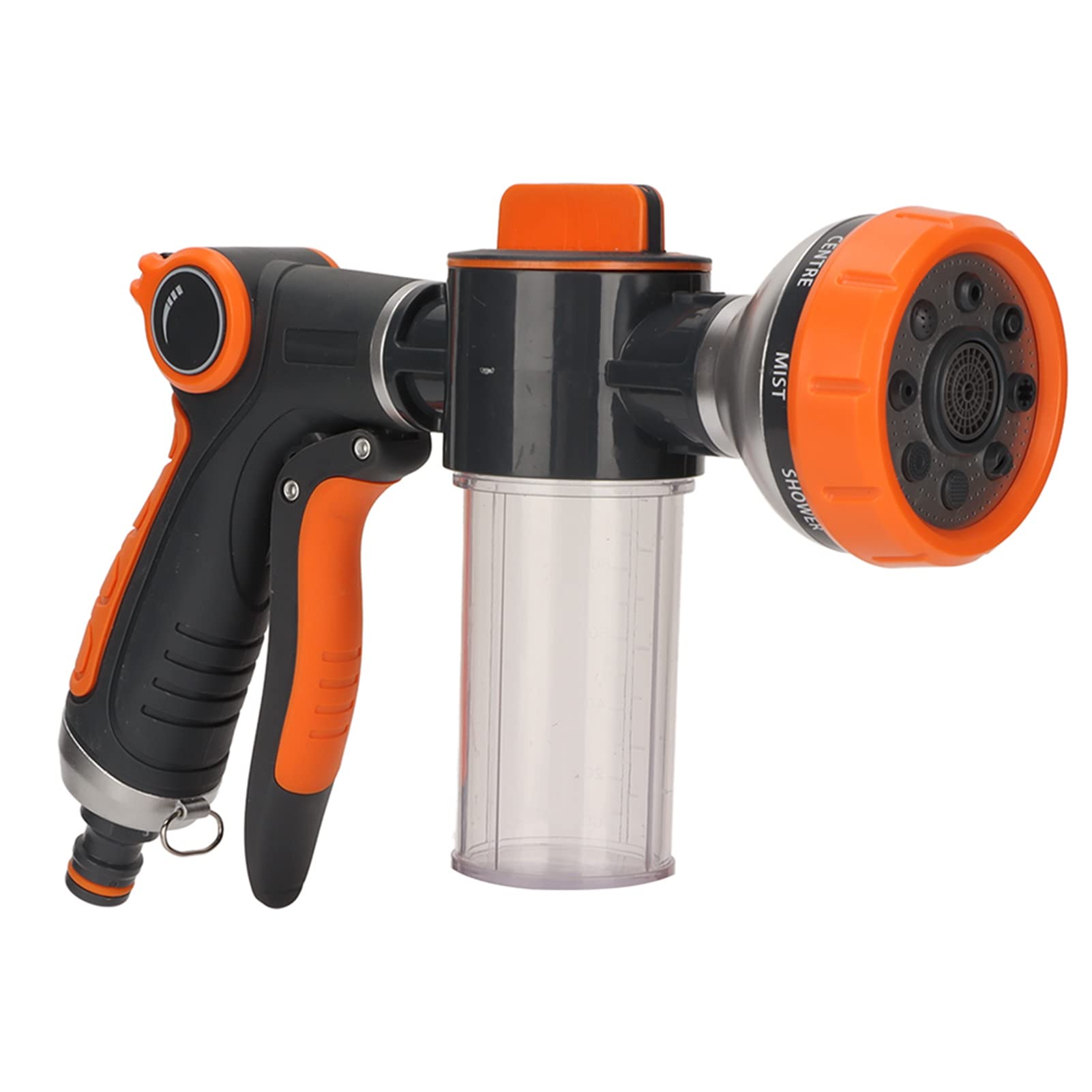 Demeras Garden Hose Nozzle - High Pressure Water Sprayer with Front Trigger for Lawn, Car Washing & Pet Bathing | Adjustable Foam Spray Nozzle for Outdoor Cleaning & Gardening