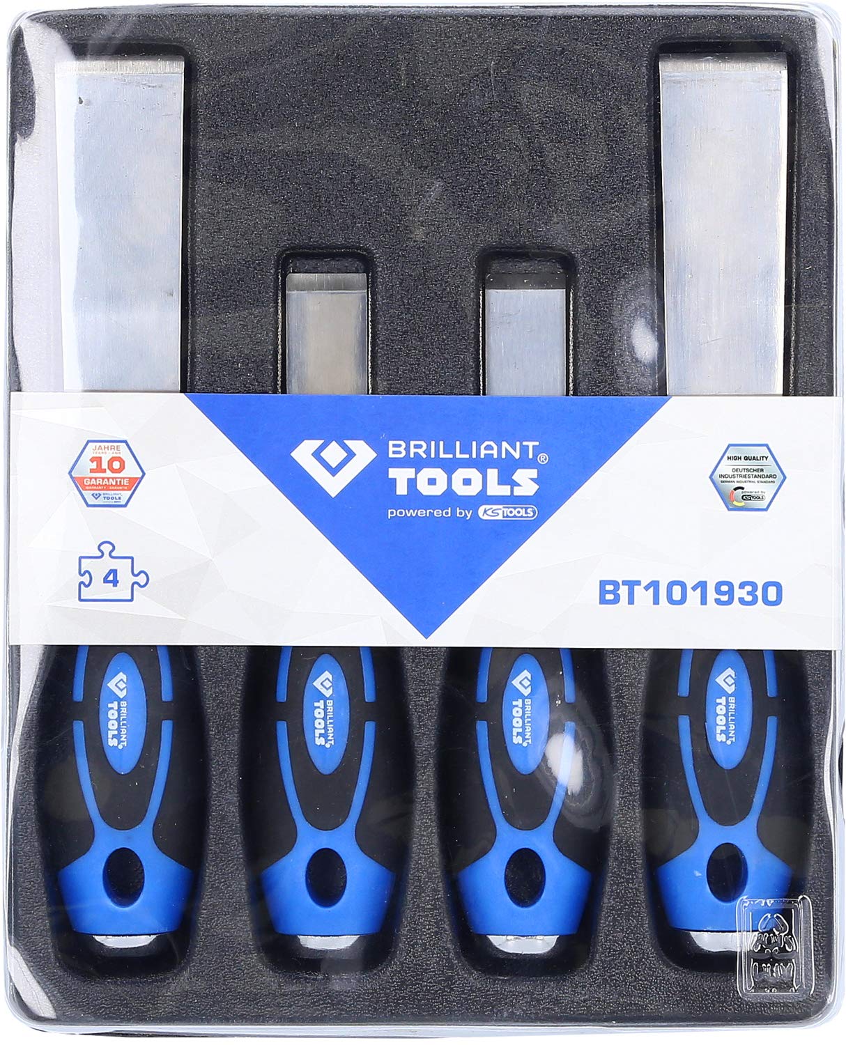 Universal Scraper Set 4pcs - BRILLIANT TOOLS BT101930 for Auto & Home DIY