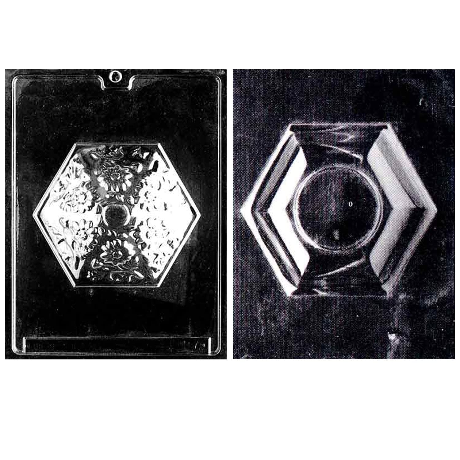 Candyland Crafts Chocolate Candy Soap Mold Set - 2 Pack Food Grade Plastic Daisy Candy Dish (Top D007A + Bottom D007B) | Reusable & Durable for DIY Chocolate Making, Candy Crafting, and Baking Decorations | Perfect for Holidays, Parties, and Gift Packaging