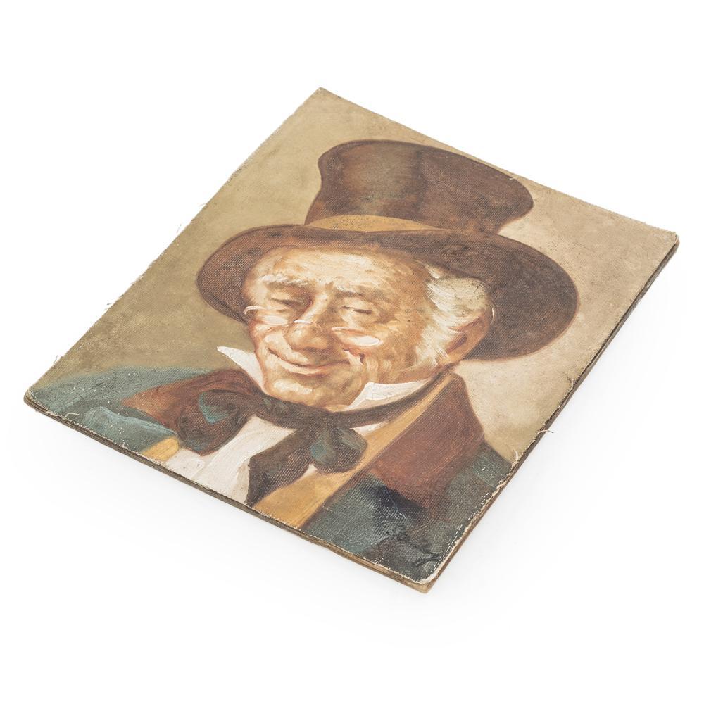 00.11 (A+D) Antique Gentleman Portrait Oil Painting - Vintage Home Decor, Office Art, Gift for Collectors
