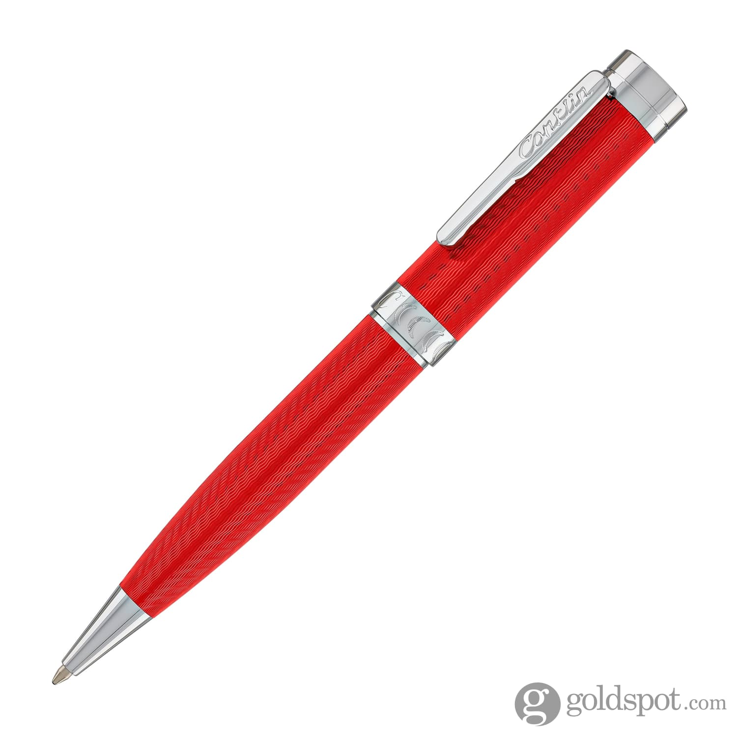 Conklin Herringbone Signature Red Ballpoint Pen - Premium Writing Instrument for Office, Business & Gift Giving