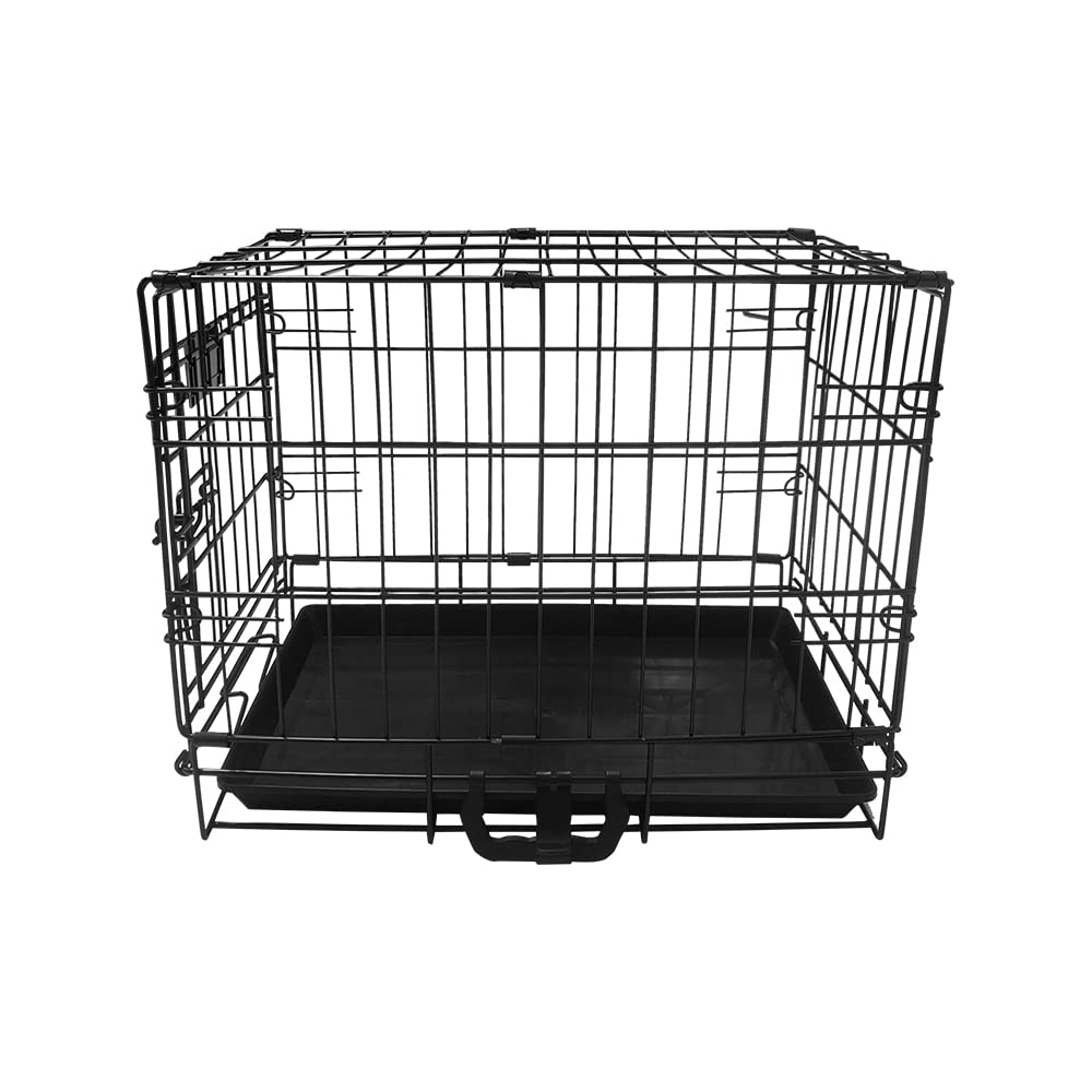 Wowsubli XS Small Dog Crate - Foldable Metal Puppy Kennel with Single Door | Portable Pet Cage for Home, Travel & Training