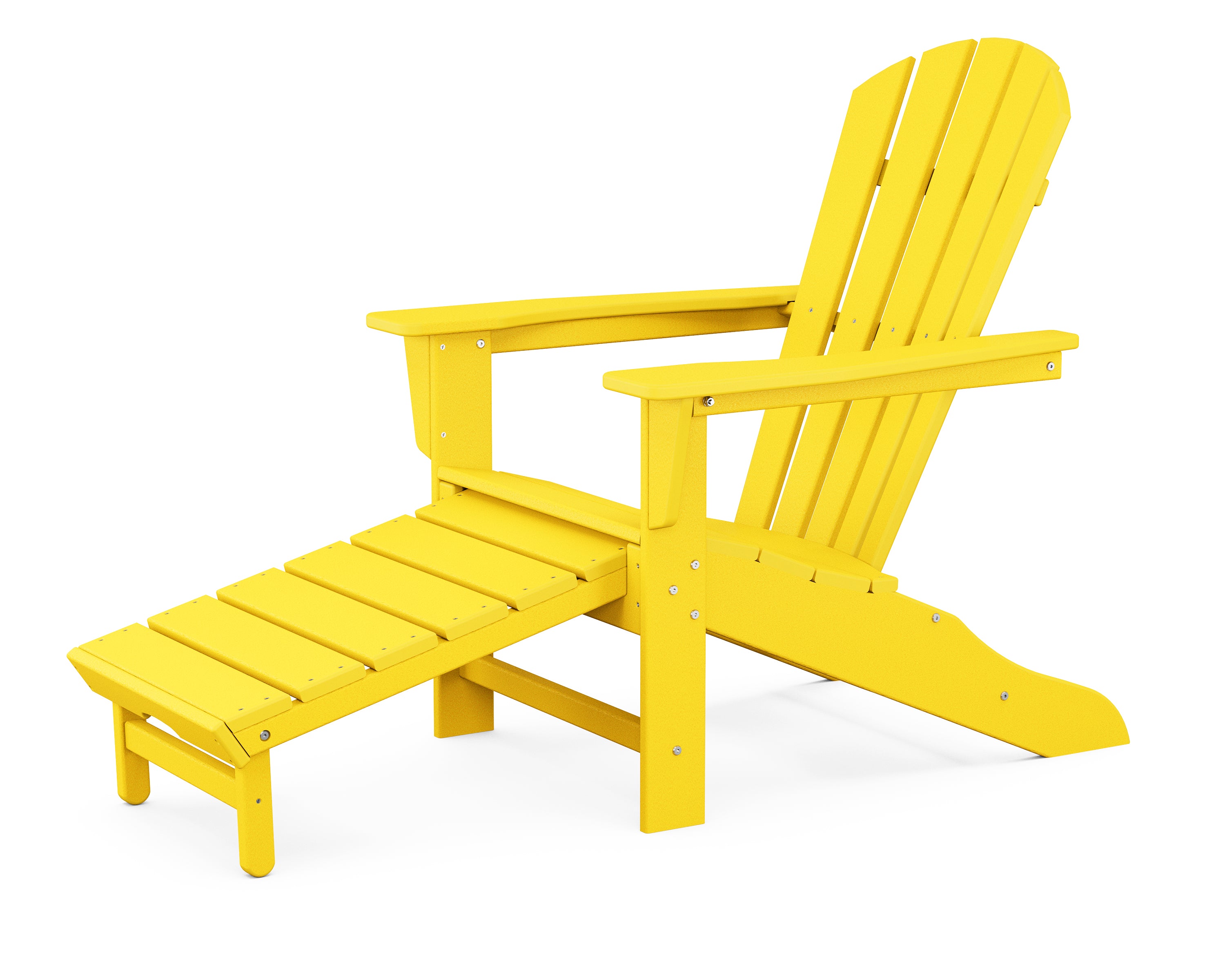 **POLYWOOD Palm Coast Ultimate Adirondack Chair with Hideaway Ottoman - Durable Outdoor Furniture for Patio, Poolside & Garden Relaxation**
