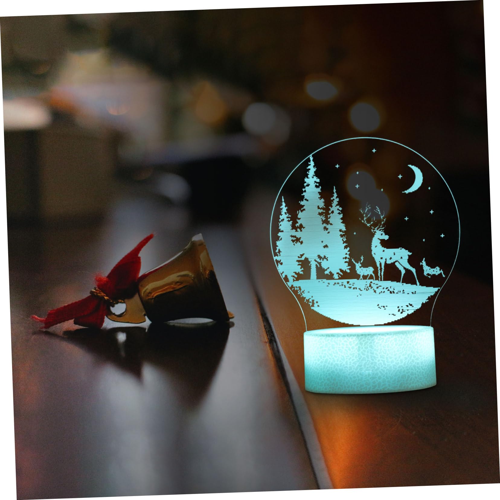 BUTIFULSIC LED Night Light - Christmas Decorations, Xmas Style Desktop Lamp, Safe & Odor-Free for Kids Room, Bedside, Holiday Home Decor
