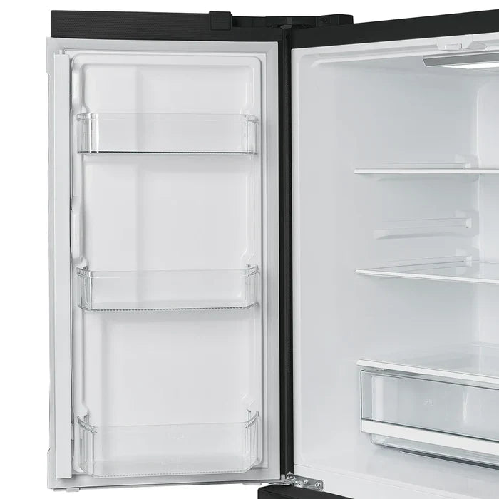 36 Inch Black FORNO Espresso Moena French Door Refrigerator - 19.2 Cu.ft Capacity, Energy Efficient FFRBI1820 36BLK Model - Perfect for Modern Kitchens, Entertaining & Large Family Storage