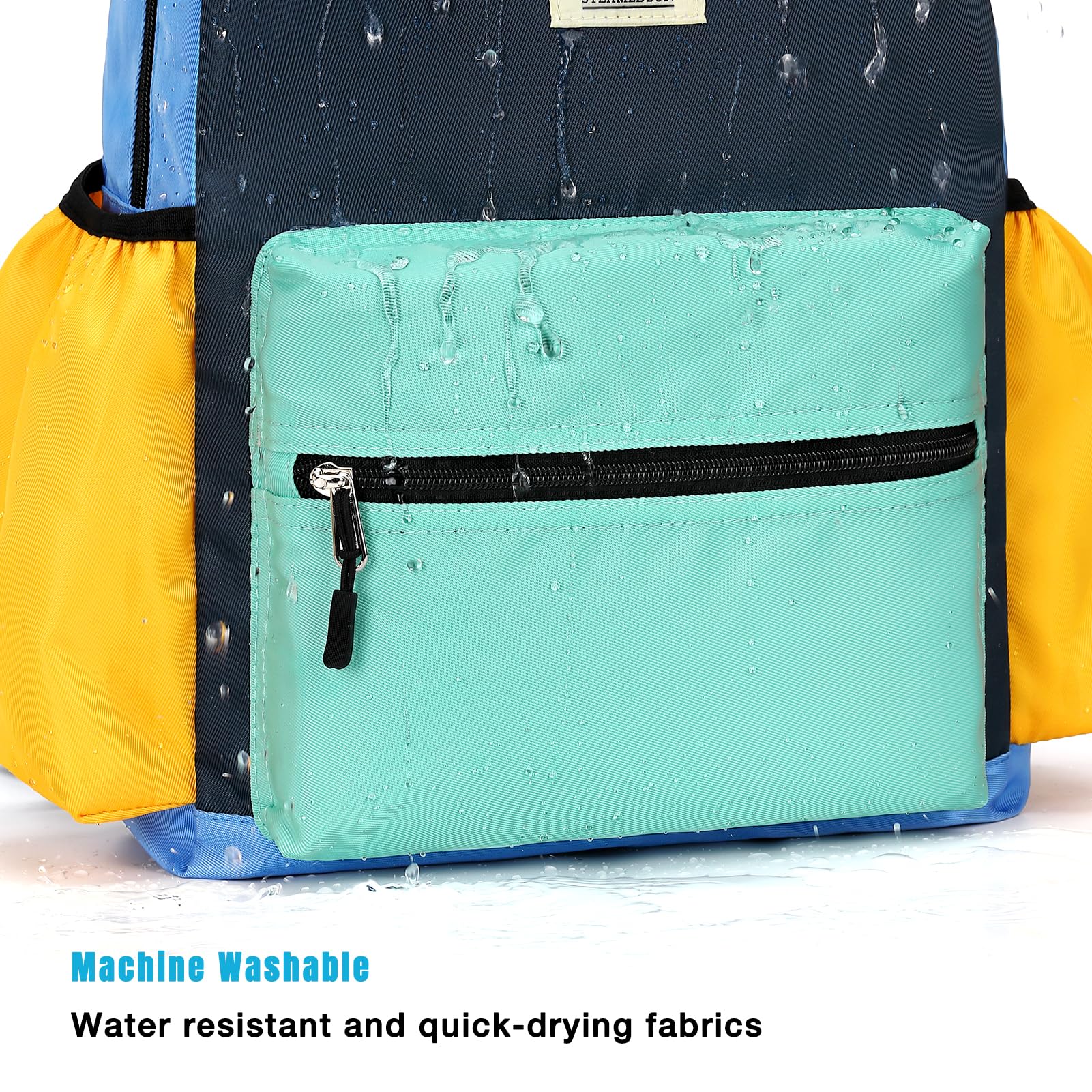 STEAMEDBUN Kids Backpack for Boys 4-6 Years Old | 15 Inch Elementary School Backpack for Kindergarten | Durable Lightweight Bookbag for School, Travel & Daily Use