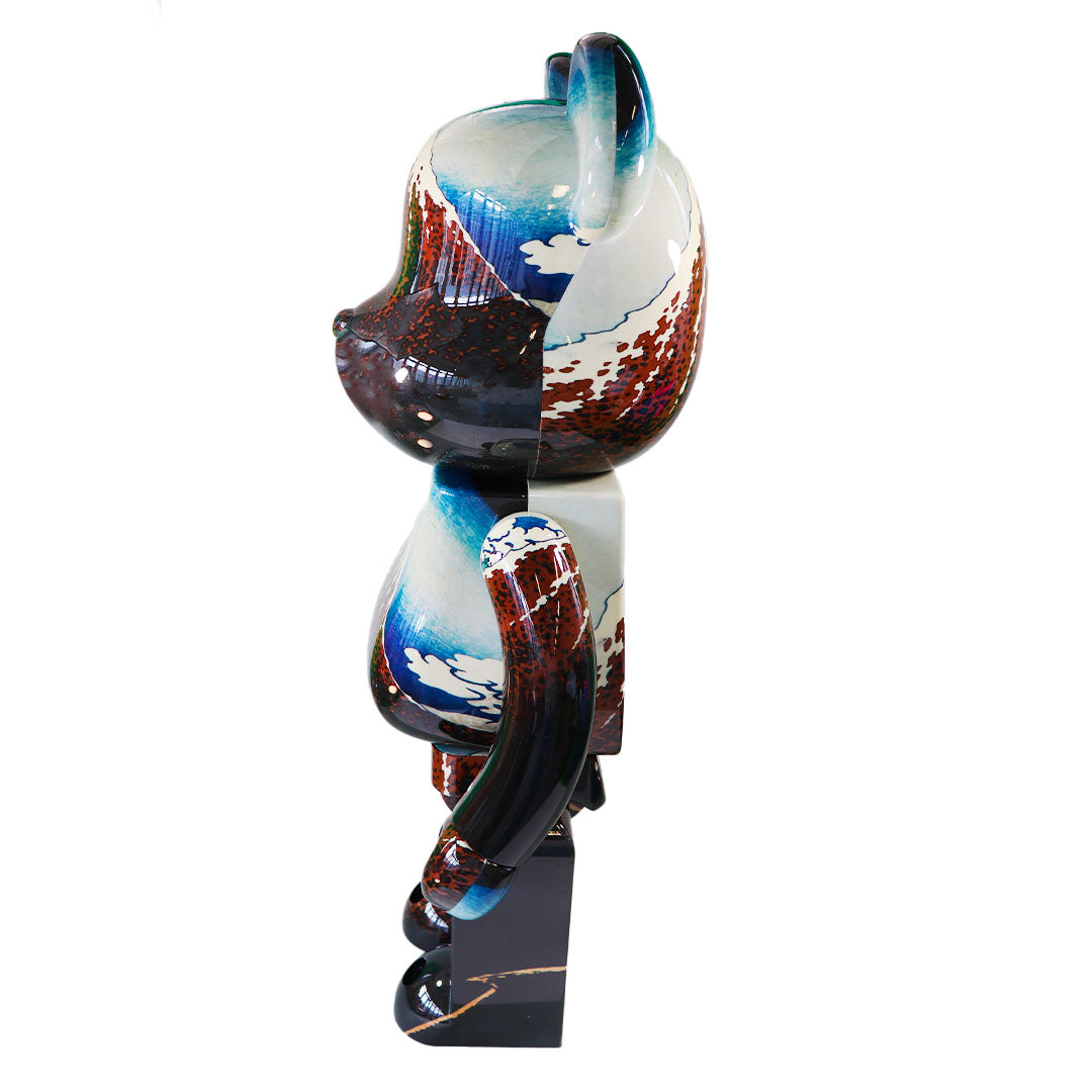 1000% Bearbrick Hokusai Katsushika - Thirty-Six Views of Mount Fuji (Sanka Haju) Collectible Art Toy for Display & Home Decor