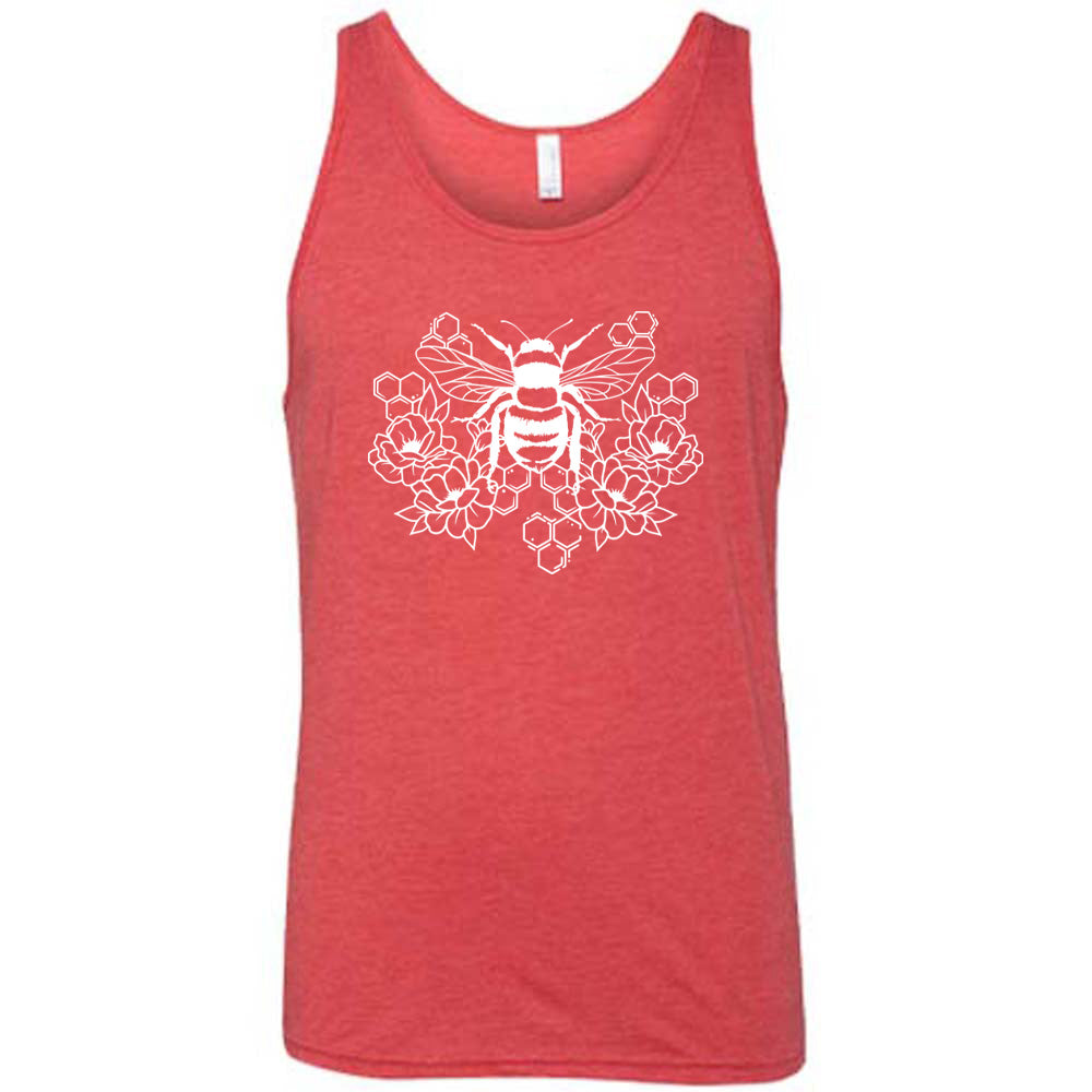 Unisex Honeycomb Bee Print T-Shirt - Soft Cotton Casual Tee for Men & Women - Perfect for Outdoor Activities, Beekeeping, and Nature Lovers
