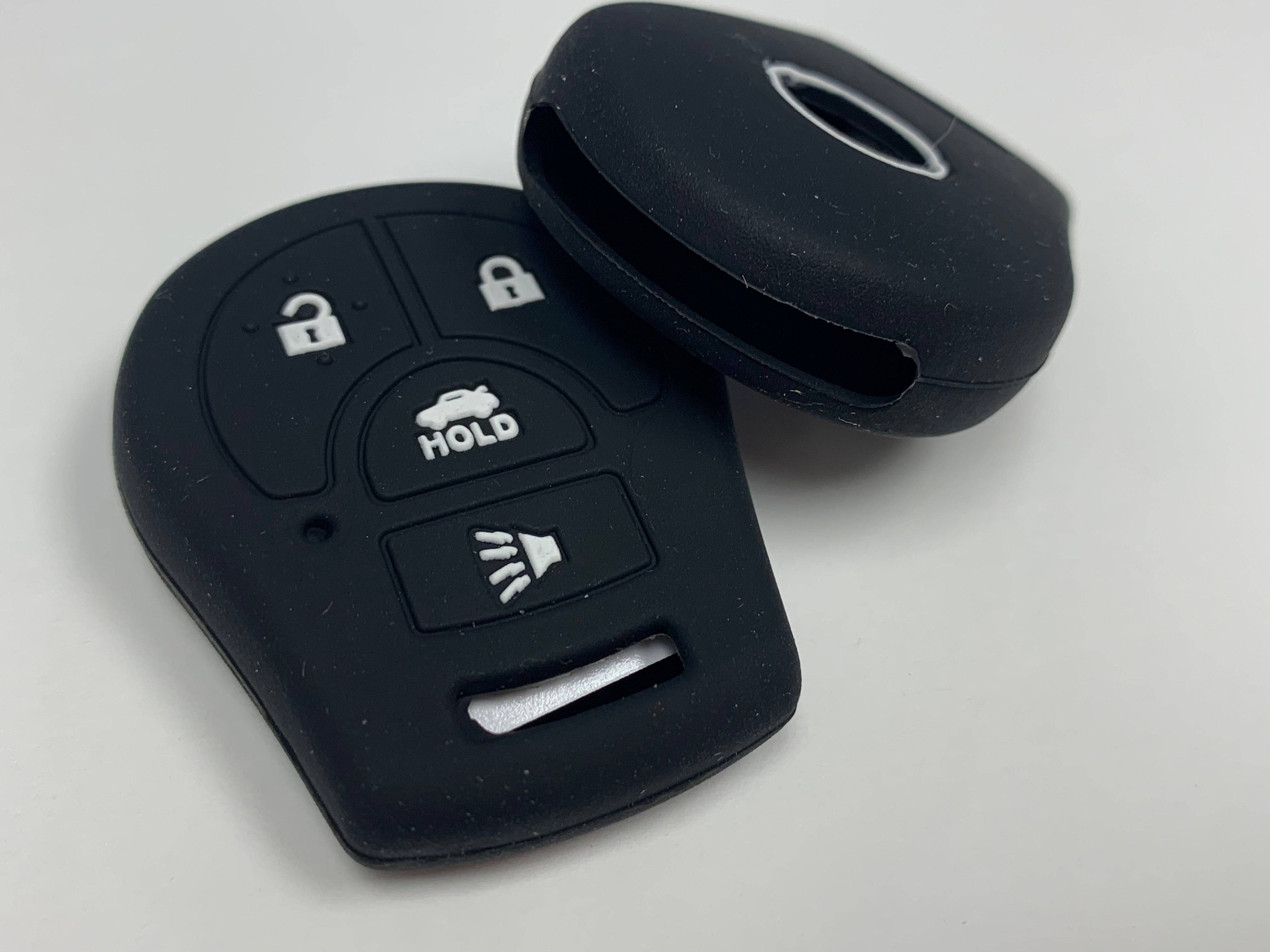 Nissan Remote Key Case Holder - 4 Button Silicone Rubber Cover Key Protector for Nissan Qashqai, Micra, Juke | Durable & Protective Key Fob Cover for Everyday Use
