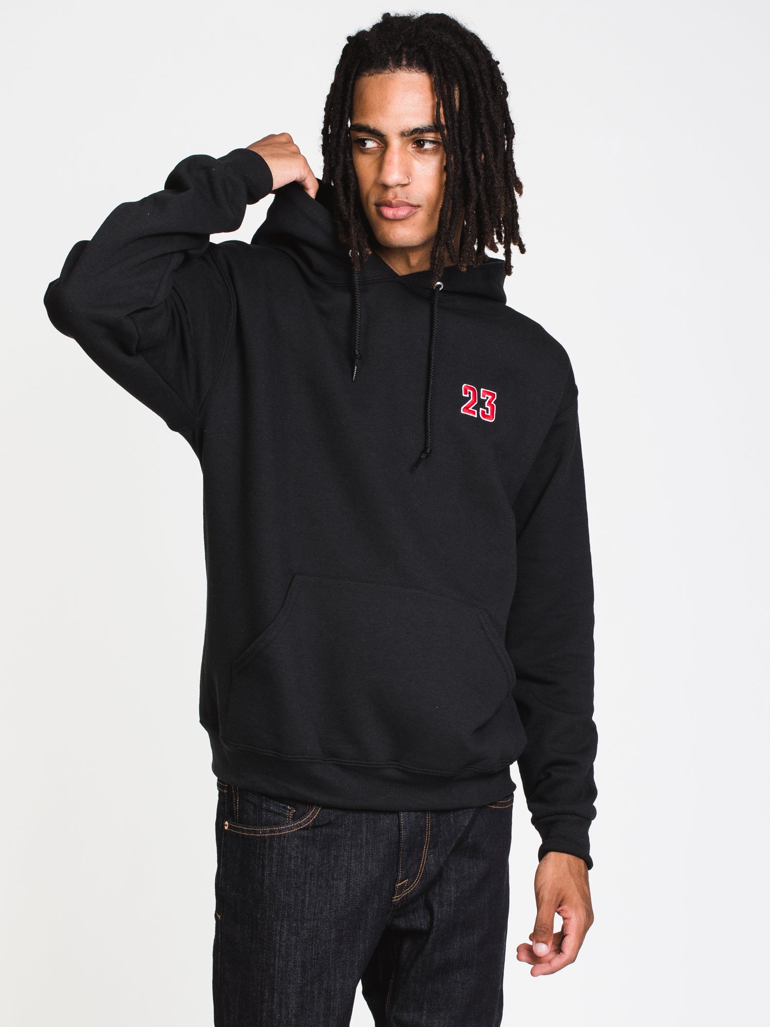 23-Piece Embroidered Hoodie Set for Men & Women - Black - Cozy Winter Pullover for Casual Wear & Outdoor Activities