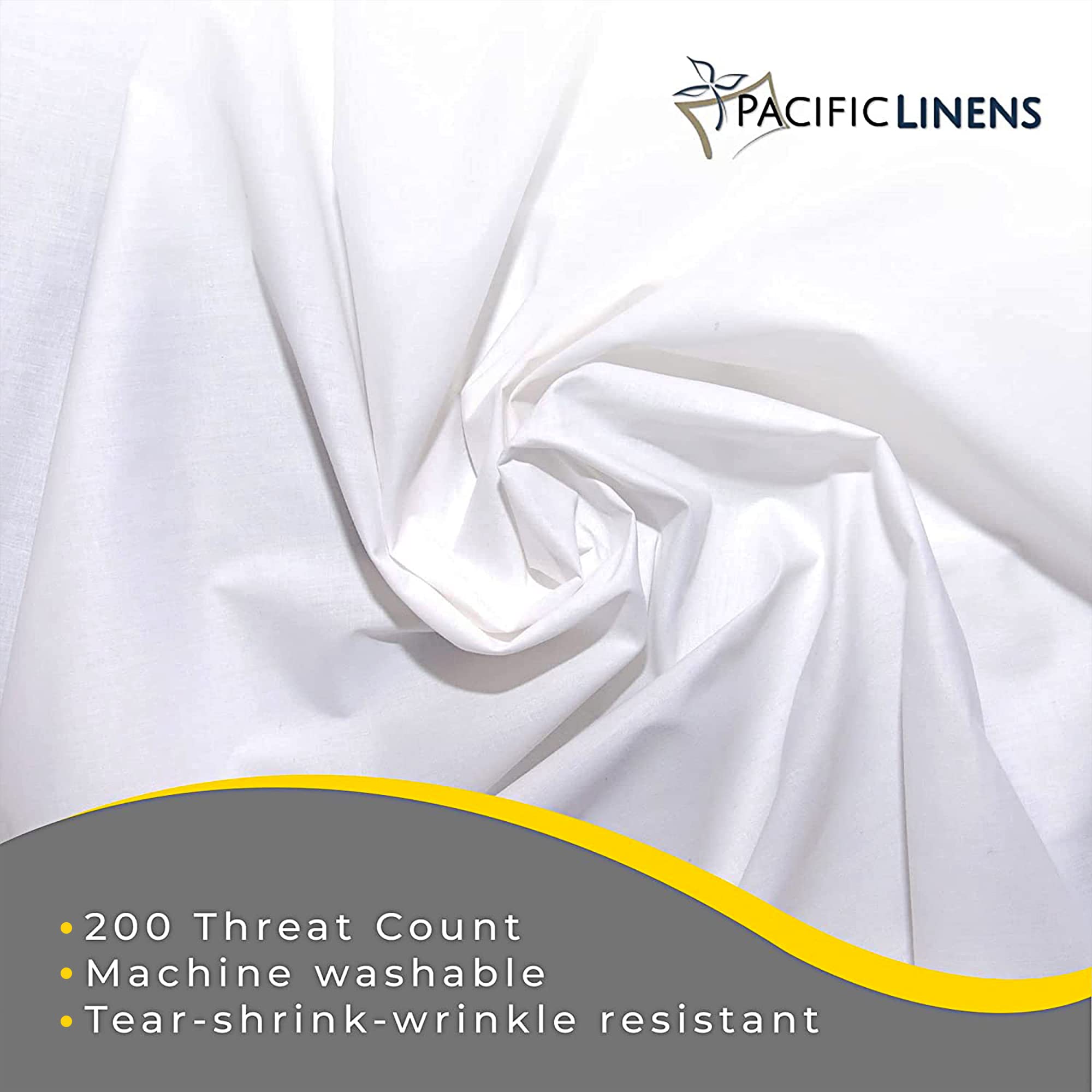 Premium White King Fitted Sheet - Soft Poly-Cotton Blend, Hotel Quality Deep Pocket King Size Bed Sheet | Fade, Shrink & Wrinkle Resistant | Easy Care Cotton Fitted Bed Cover for Luxurious Home, Guest Room or Vacation Rental Comfort