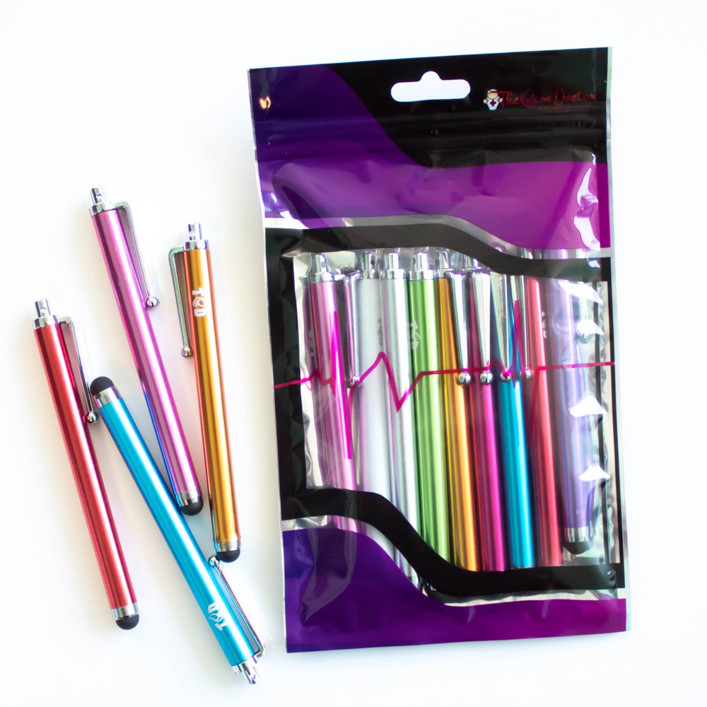 Premium Universal Stylus Pens - Pack of 10 Thick Touch Screen Styluses (Green) for iPad, iPhone, Samsung & All Touch Devices - Perfect for Drawing, Note-Taking & Digital Signatures