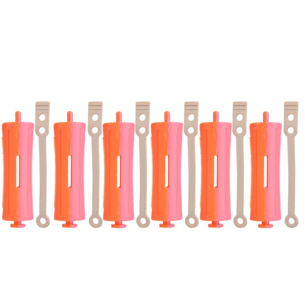 8 Sizes Heat Resistant Hair Rollers with Clips - Perm Rod Curlers for Wavy & Voluminous Hairstyles - Includes Rubber Bands (SH-10) - Perfect for Salon Styling & Home Hair Care