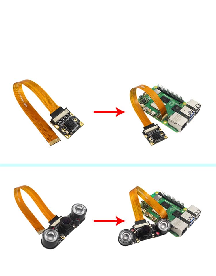 Raspberry Pi 5 Camera Module - 8MP HD IMX219 Sensor with CSI Interface, 130° Wide Angle Lens | Perfect for DIY Projects, Home Security, Time-Lapse Photography & STEM Education