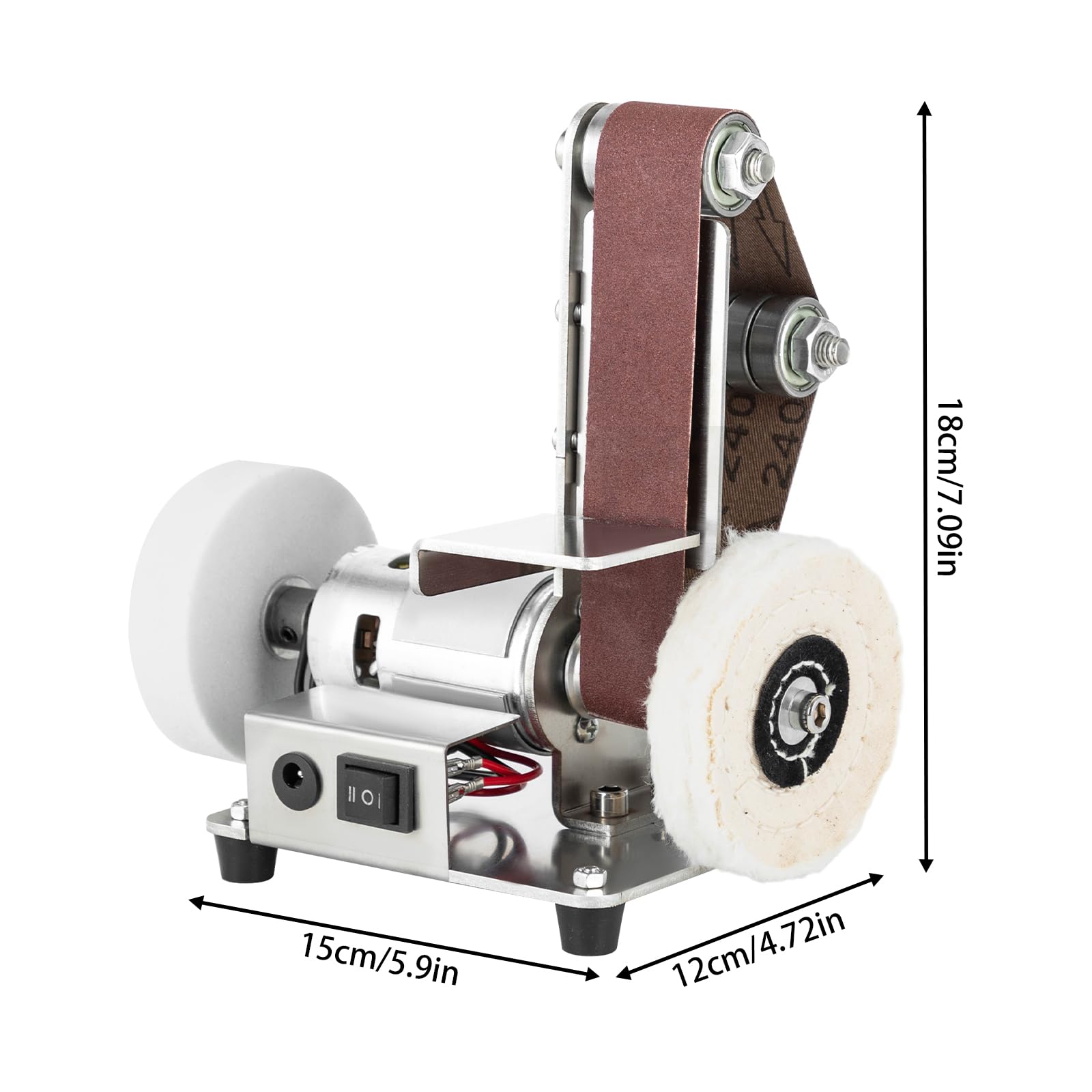 Mini Belt Sander - 7-Speed Adjustable Electric Bench Grinder & Knife Sharpener for Metal Working, Knife Making, DIY Projects | Perfect for Home Workshops, Metal Fabrication, and Woodworking