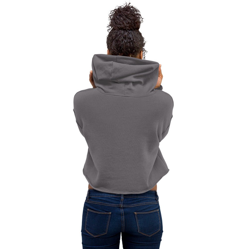Sober Squad Embroidered Women's Crop Hoodie - Stylish Pullover Sweatshirt for Casual Wear, Gym, and Street Fashion