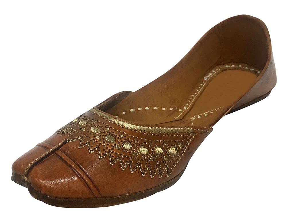 **Handmade Punjabi Jutti Khussa Leather Shoes - Traditional Indian Flip Flops & Loafers for Men & Women - Perfect for Weddings, Festivals & Casual Wear**