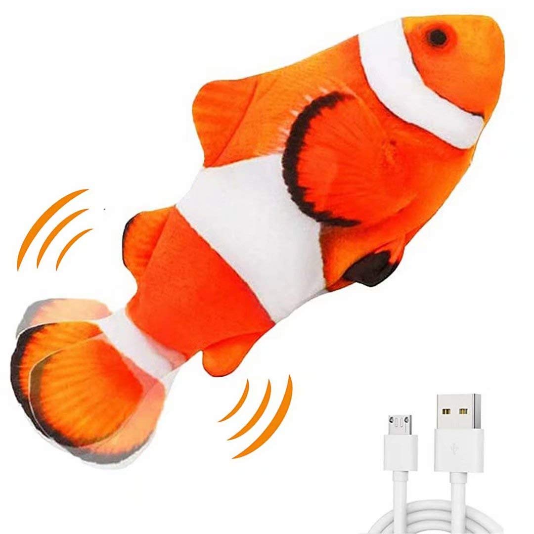 Interactive Electric Moving Fish Plush Toy - Fun & Lifelike Swimming Motion for Kids, Pets, and Home Decor