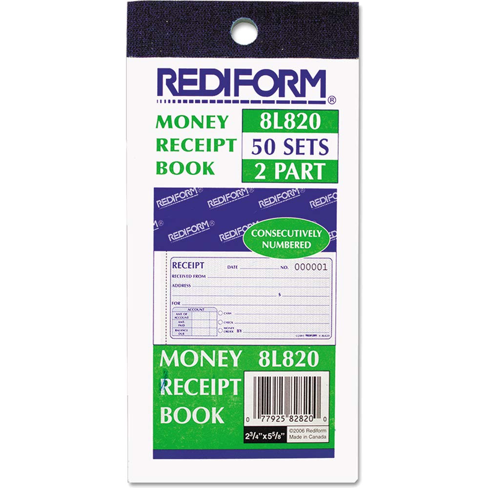 Money Receipt Book - 3 Pack (50 Sets/Book) | Duplicate Carbon Copy for Small Business, Sales Tracking & Financial Records | Perfect for Retail Stores, Restaurants & Service Providers