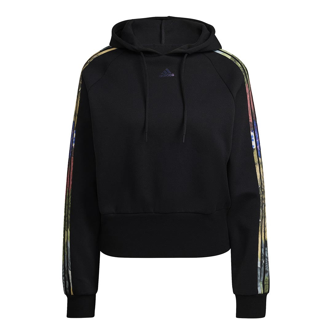 Adidas Women's Allover Print Hoodie (HI0028) - Comfortable Fleece Pullover for Casual Wear, Gym, and Outdoor Activities
