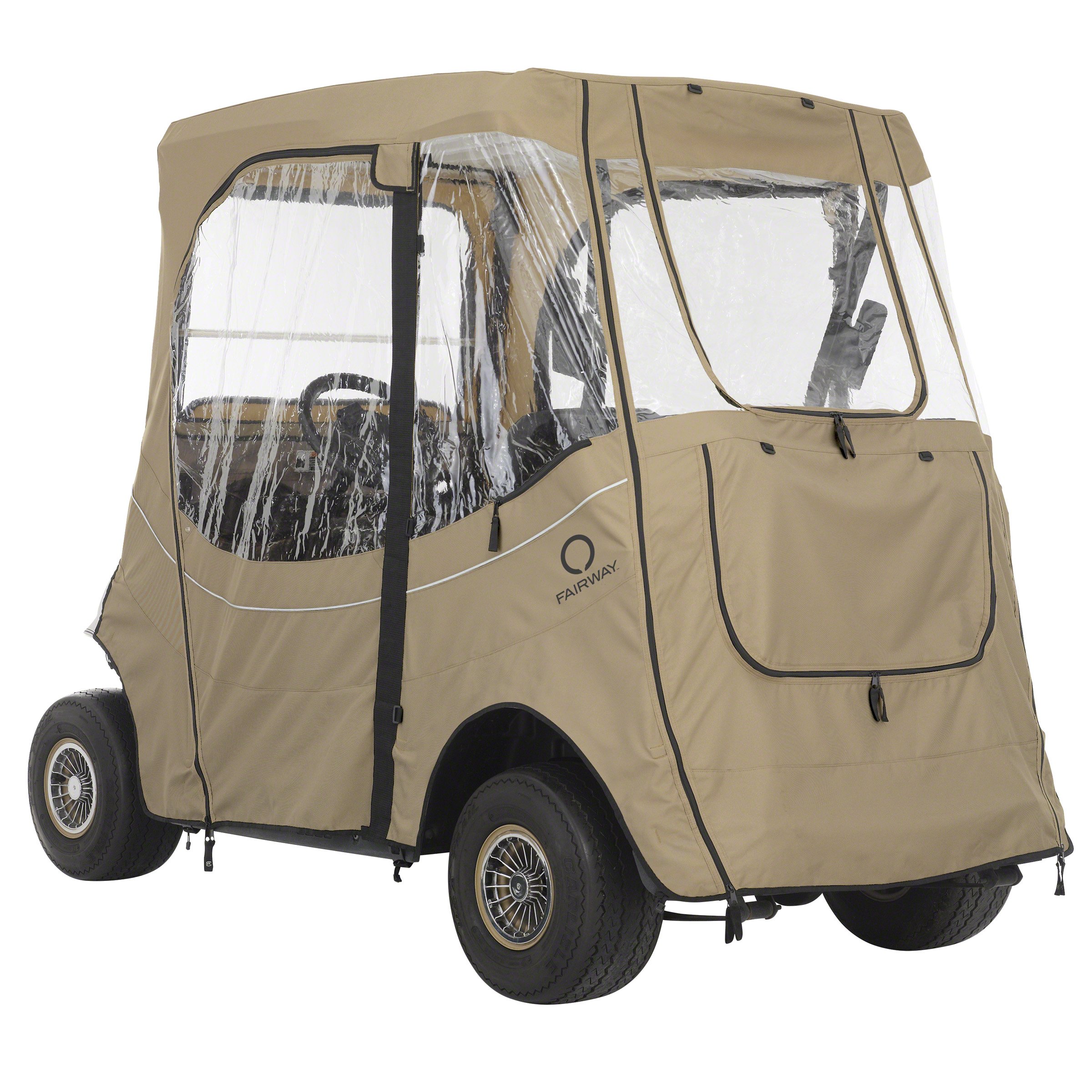Classic Fairway Golf Cart Cover - Waterproof & UV-Resistant Enclosure for E-Z-Go Golf Carts | All-Weather Protection for Outdoor Storage & Transport