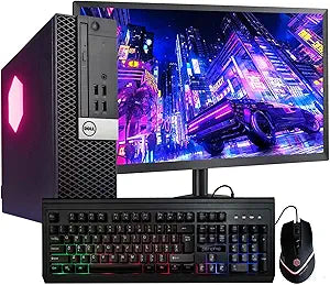 Dell OptiPlex Desktop Computer - Intel Core i5 Processor up to 4.20GHz, 16GB RAM, 256GB SSD, 22-inch LCD Monitor, Windows 10 Pro - Wireless & Bluetooth, DVD Drive - Perfect for Home Office, Business Workstation & Gaming Setup