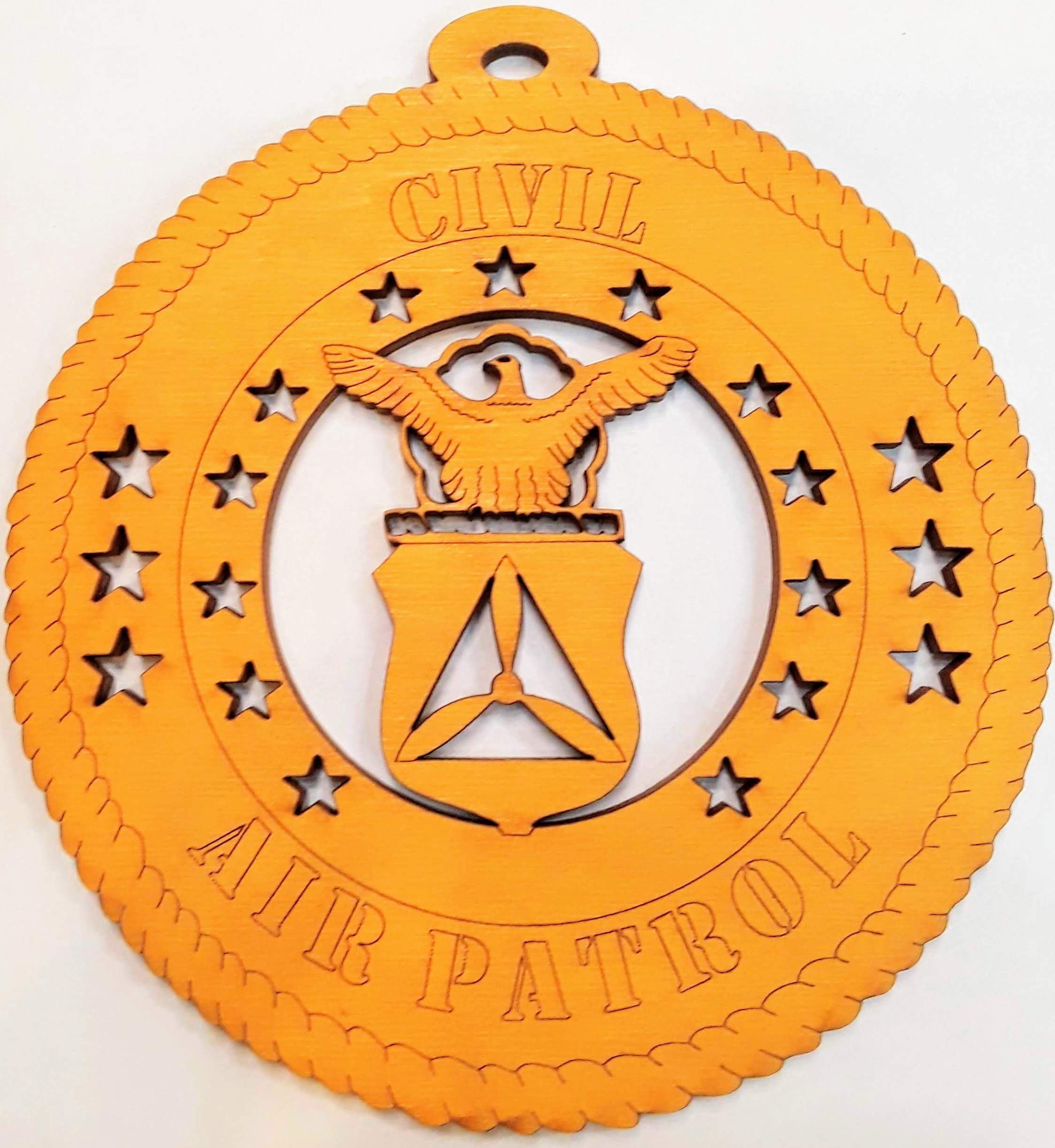 Civil Air Patrol Wooden Ornament - Handcrafted Military Gift for Veterans, Collectors & Aviation Enthusiasts - Perfect for Christmas Tree Decor, Home Display & Patriotic Gifts