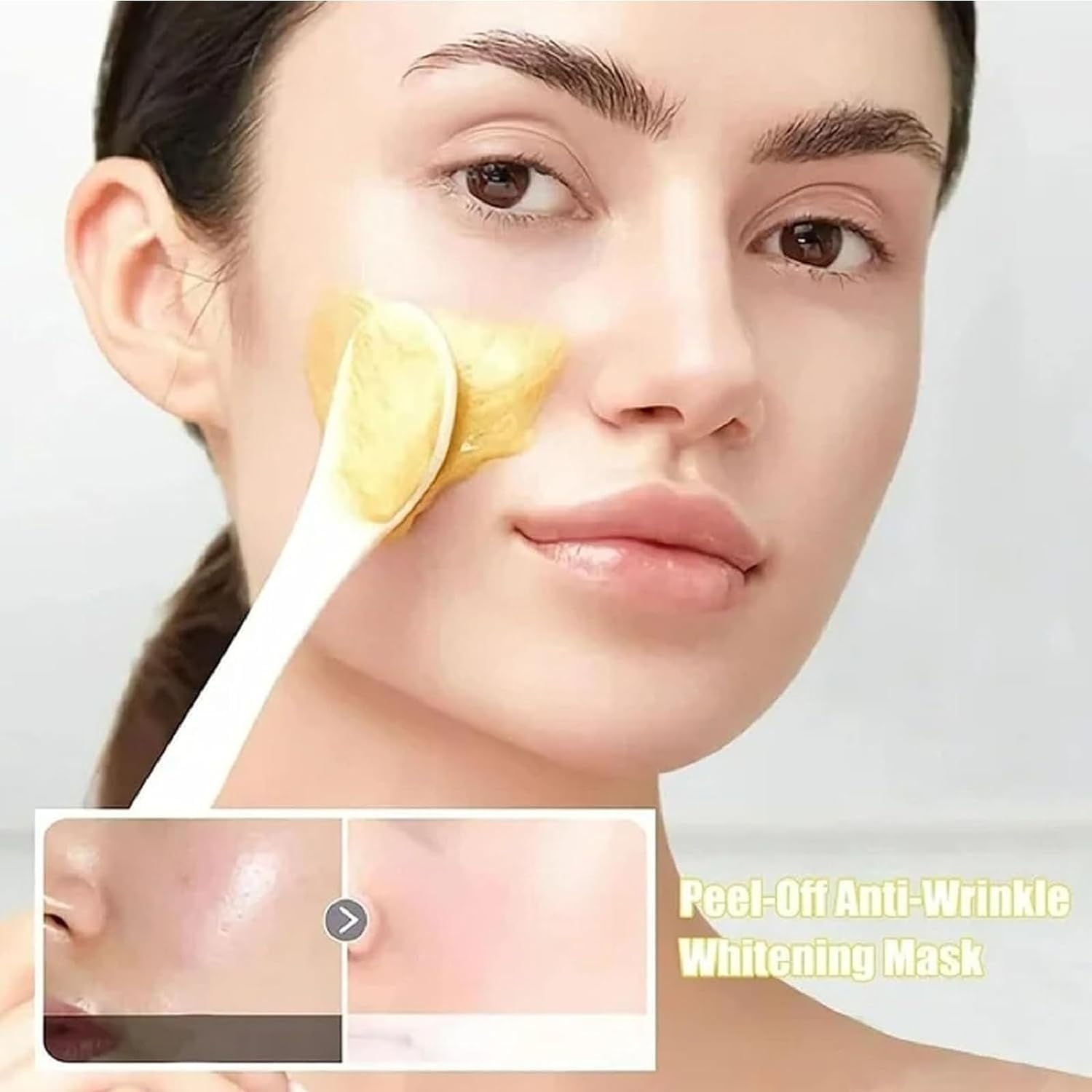 24K Golden Peel Off Mask - Anti-Wrinkle & Whitening Facial Treatment with 98.4% Pure Gold | Removes Blackheads, Reduces Fine Lines & Deep Cleans Pores | Heykomi Luxury Skincare for Spa Days & Special Occasions