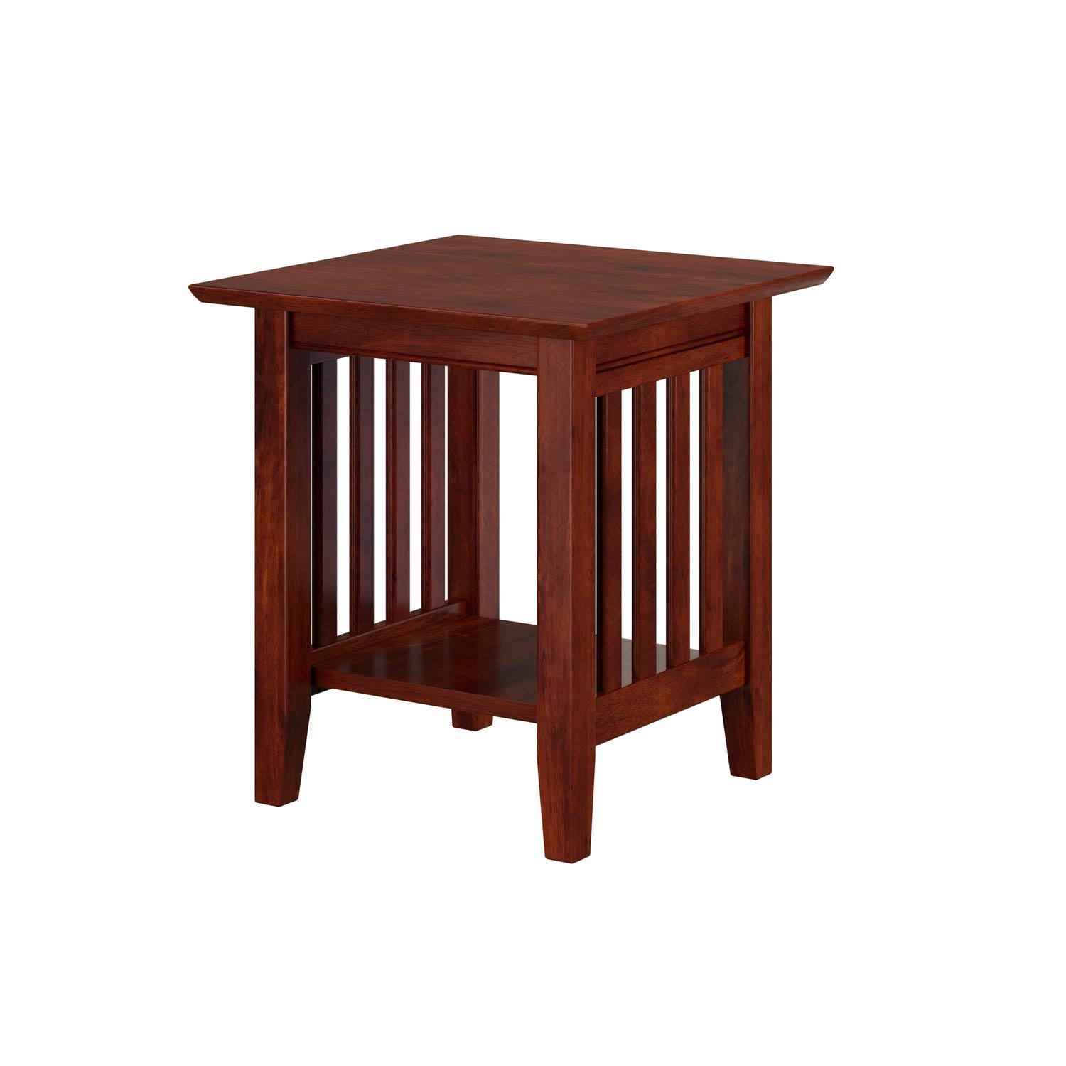 AFI Mission End Table - Solid Walnut Wood Side Table for Living Room, Bedroom, or Office - Perfect Nightstand or Sofa Table for Home Decor